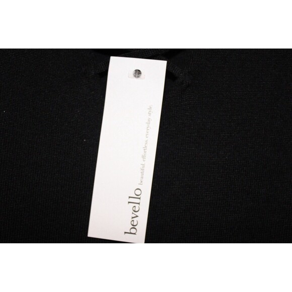 BEAU TISSU BLACK LONG SLEEVE SWEATER TUNIC TOP SIZE M RETAIL $54 - Picture 7 of 8